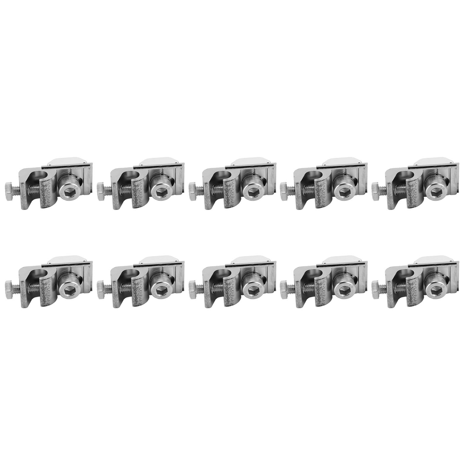 10Pcs Solar Panel Ground Clamp Aluminum Alloy M6 Lug PV Cable Coupling For Wire