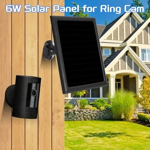 Solar Panel Charger for Ring Camera, Compatible with Ri ng Stick Up Cam