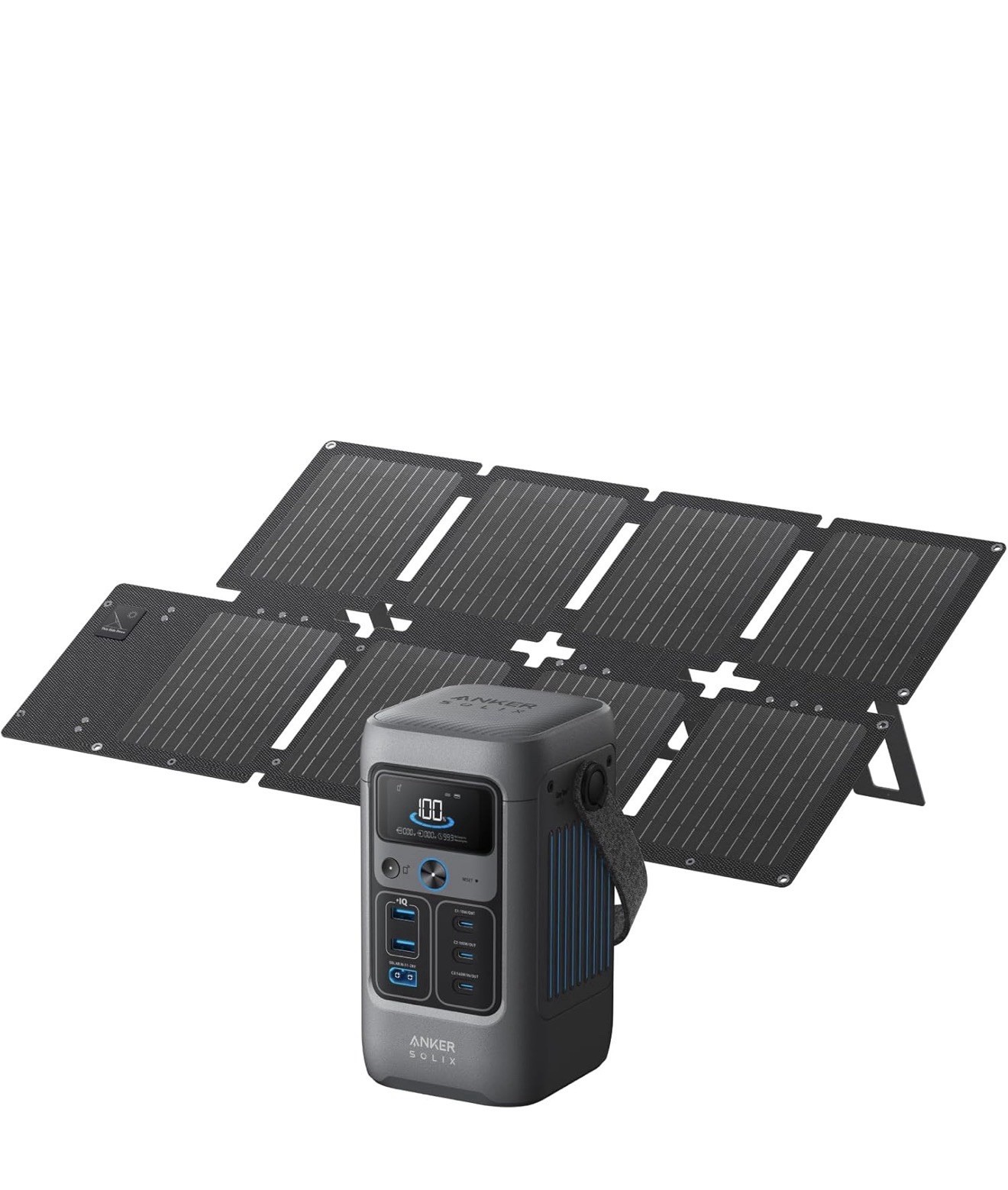 Anker SOLIX C200 DC Generator Kit 200W 60000mAh Foldable Solar Panel USB-C