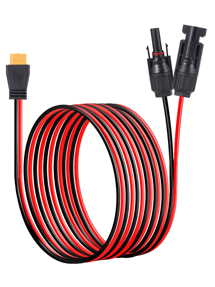12 AWG XT60 Female to Solar Connector Extension Cable Wire for Solar Generator