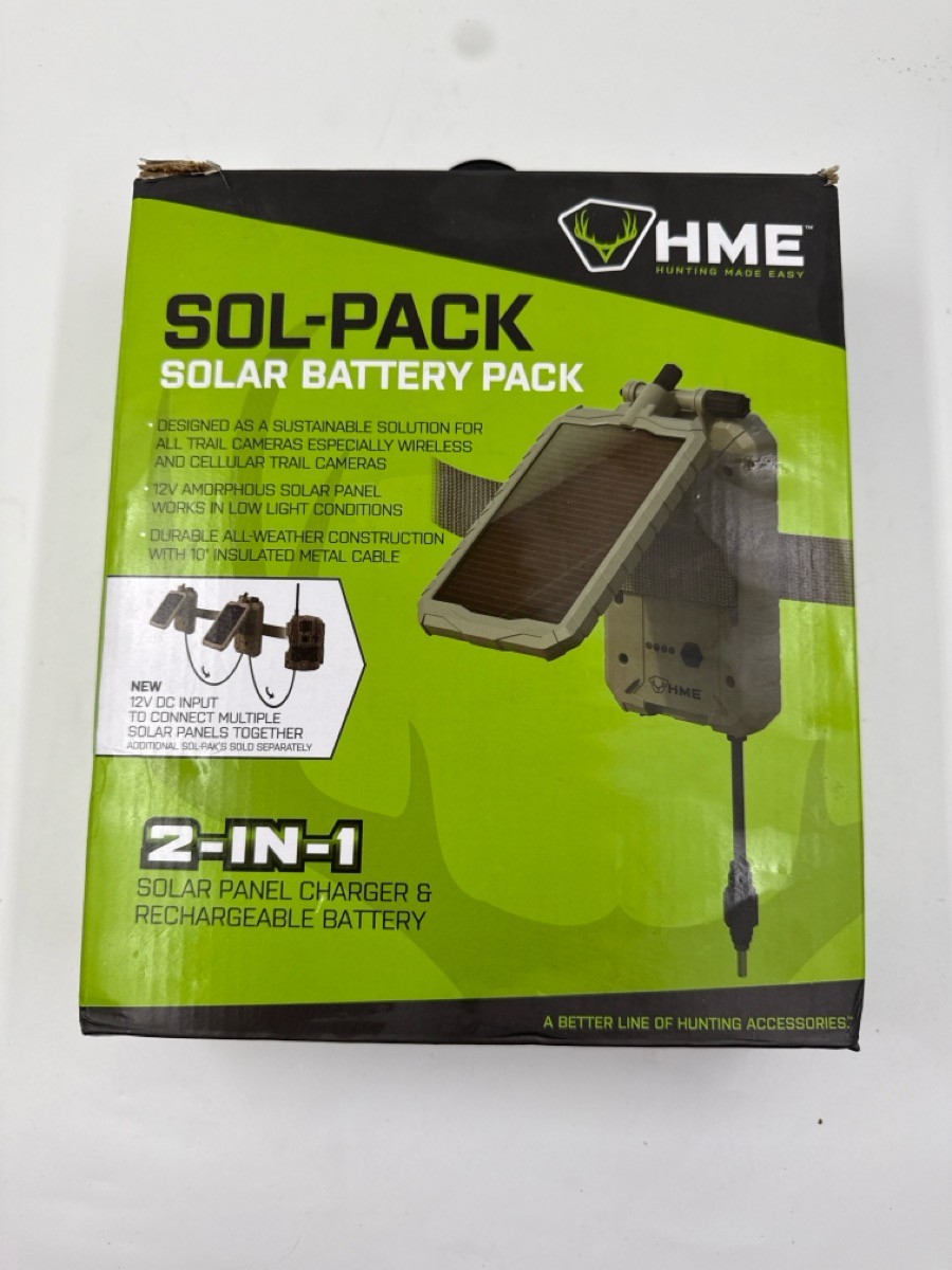 HME SOL-PACK V4 12V Solar Charger Battery 1000mAh Li-Ion HME-SOLP-V4 (MI1077419)