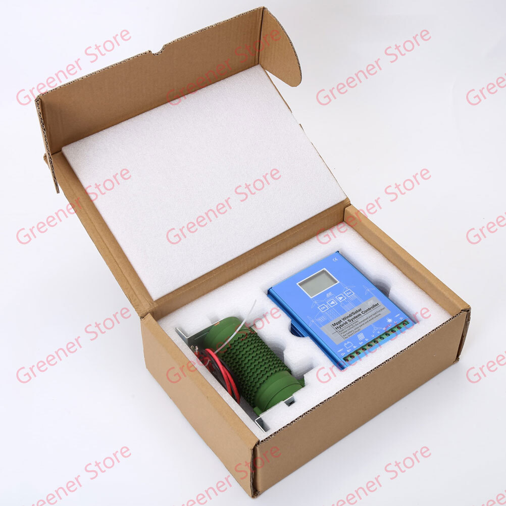 2000W Solar Wind Hybrid MPPT LCD Charge Controller 12V 24V 48V App Bluetooth US