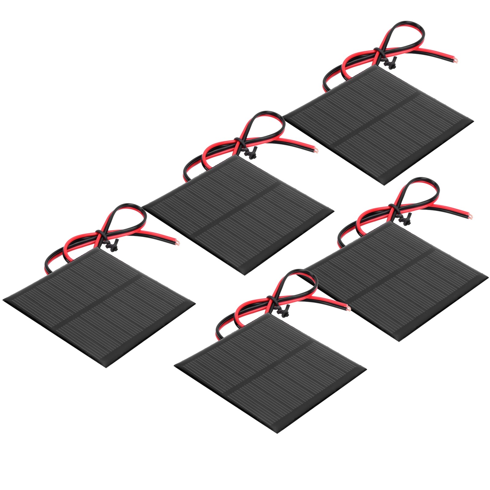5Pcs Small Solar Battery Panel Polysilicon Epoxy Battery Module With 30cm New
