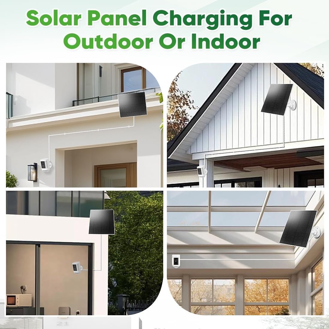 Complete Solar Panel System for Ring Cameras – 5W & Adjustable Mount