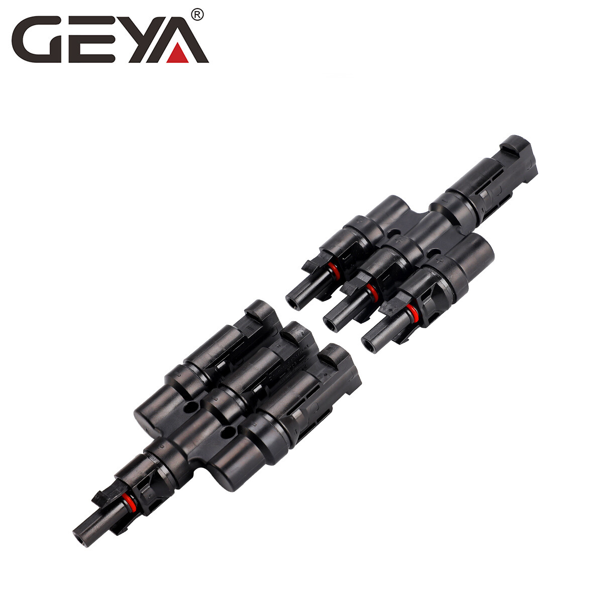 GEYA 1 Pair T Branch PV Solar panel Cable Connectors 2/3/4/5/6 IP67 Male&Female