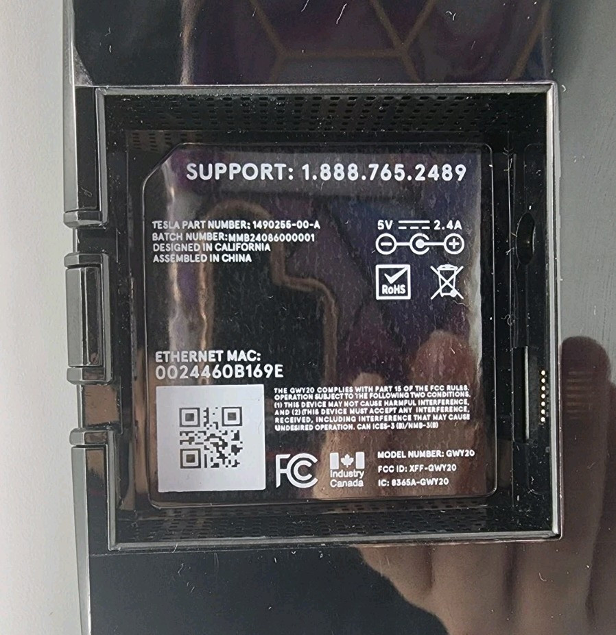 Tesla GWY20 Solar Gateway 1490255-00-A