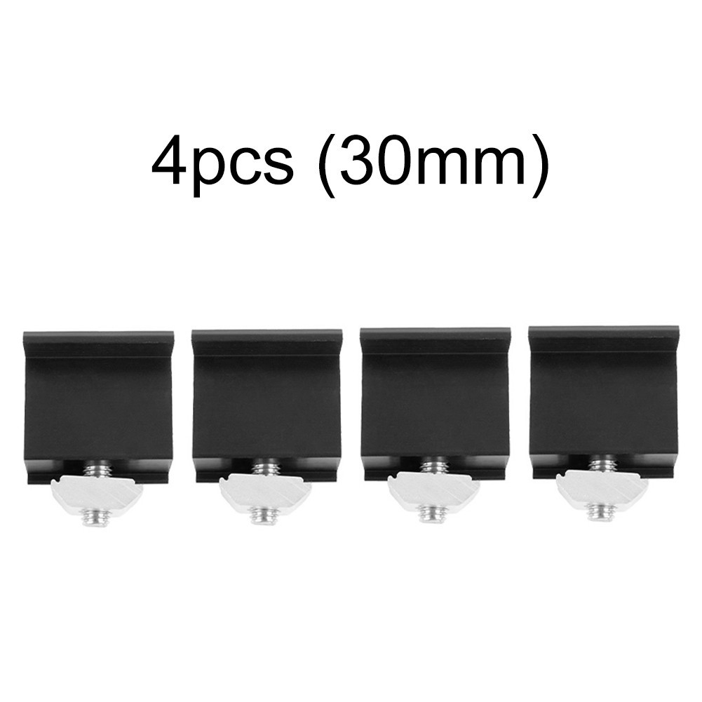Solar Panel Bracket Fixing PV End Clamp Middle Clamp Mounting 30mm/35mm Black