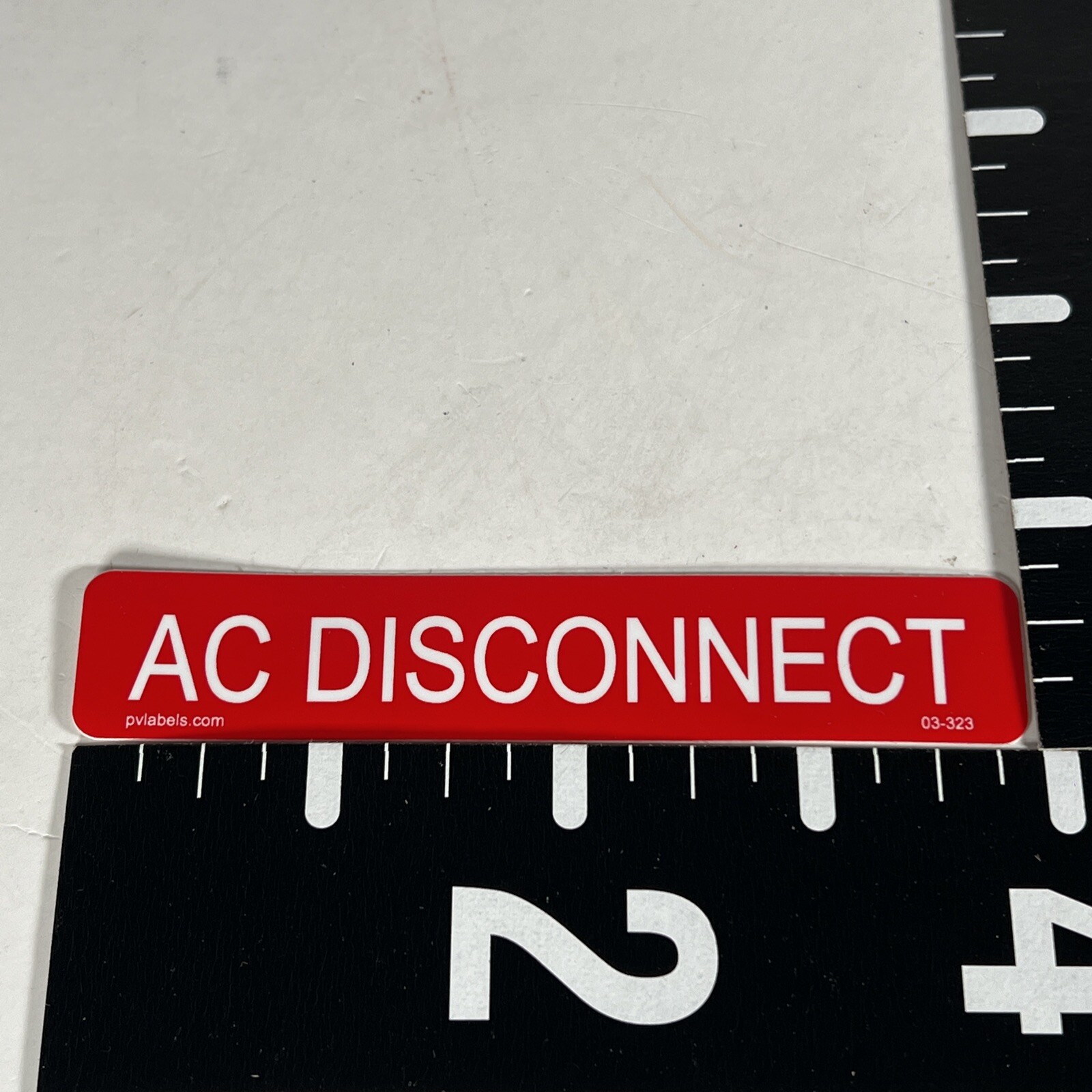 NEW LOT OF 5 labels AC Disconnect Vinyl Label 5 Labels total