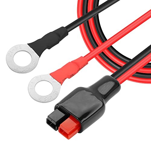 O Ring Terminal to Battery Connector Cable, 12AWG 45A Connector and