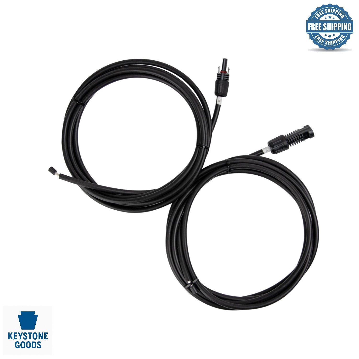 10ft Solar Extension Cable Pair – Waterproof & UV Resistant for Solar Panel &…
