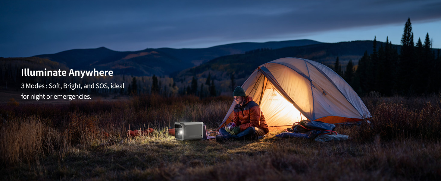 Dabbsson 3000W 3072Wh Portable Power Station Solar Generator w/ App Camping Home