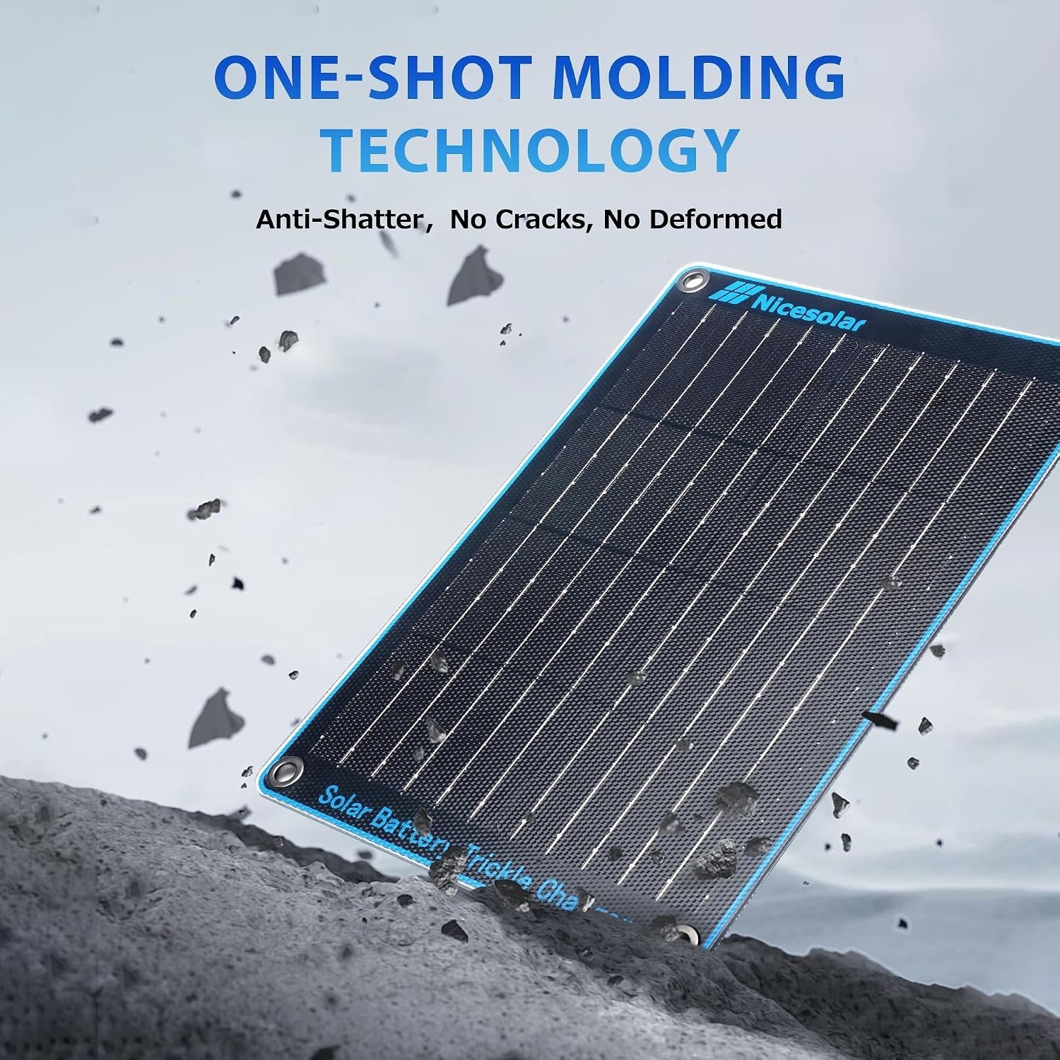 Nicesolar 10W 12V Solar Battery Trickle Charger Maintainer