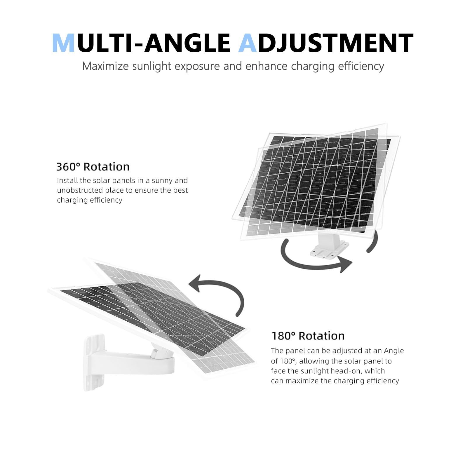 4 Pack 8W Solar Panel Charger for Arlo Essential Cameras & Pro 2K – Outdoor Use