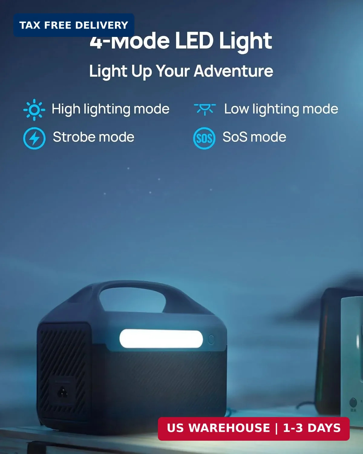 DaranEner Portable Power Station, 192Wh LiFePO4 Battery Backup Solar Generator w