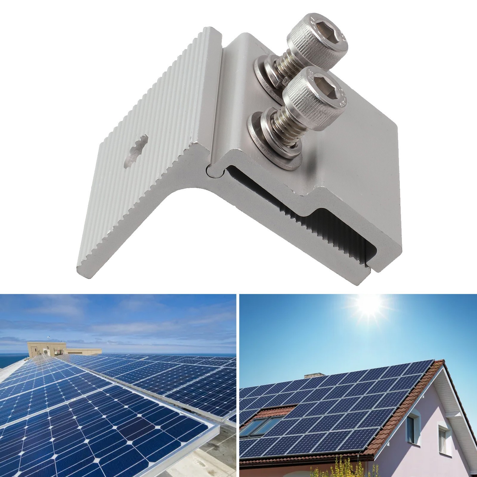 For Mounting Solar Pv Standing Seam Clamp Roof Seam Clamp Sliver Color