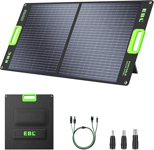 EBL 100W Portable Solar Panel for Power Station Waterproof
