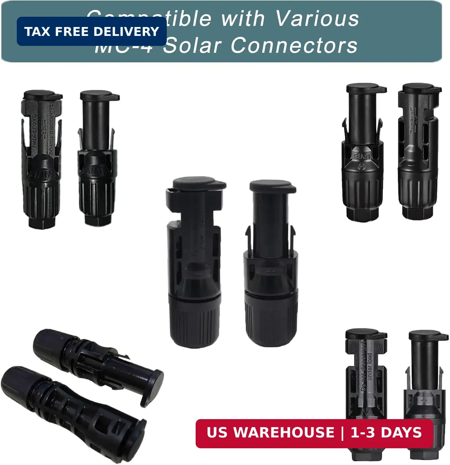 Solar Connector Caps, IP67 Solar Panel Connector Cap Weather Resistant Dust Male