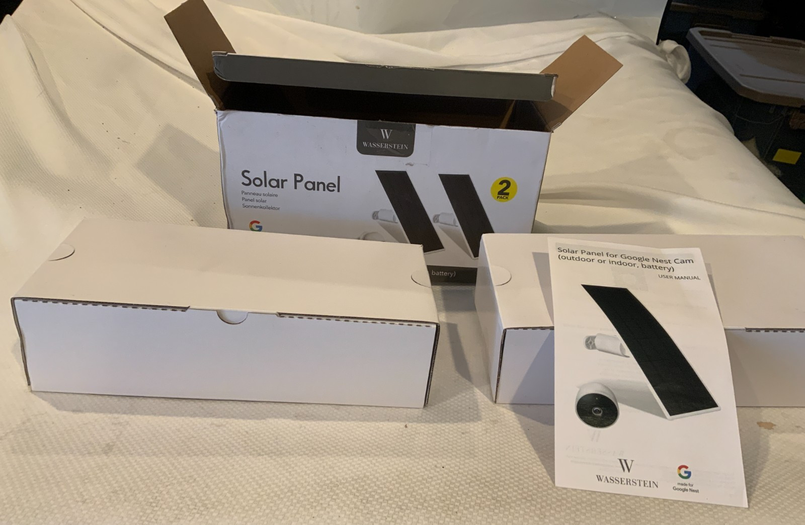 Wasserstein 2Pack Solar Panel For Google Nest Cam, Serial#BP20015121, NEW W/ Box