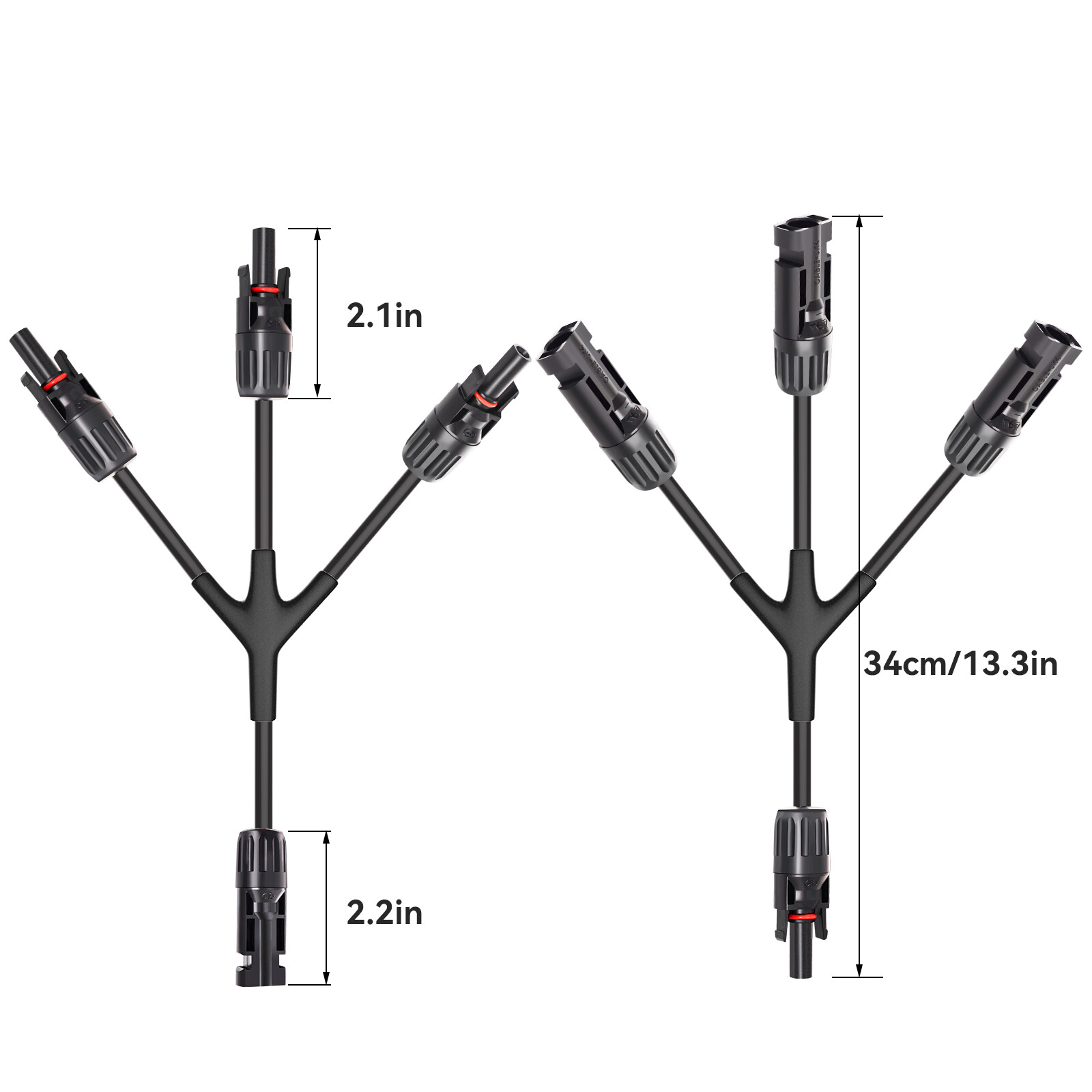 Solar Connectors Y Branch Parallel Adapter Splitter Solar Cable Wire Plug Tool