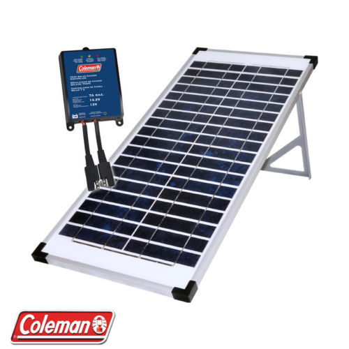 COMPLETE COLEMAN KIT 40w 40 Watts Crystalline Solar Panel Kit 12v Battery
