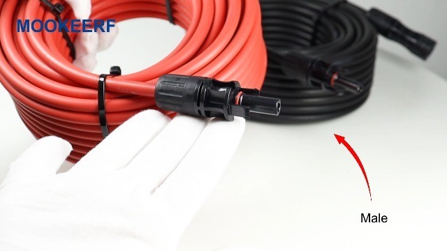 20FT 8AWG Solar Panel Extension Cable with Waterproof Connectors for RV, Home, B