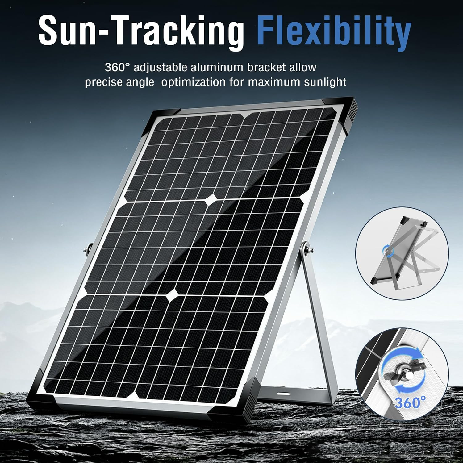 30W Solar Battery Charger – 12V Solar Panel Kit with 10A Smart Charge Controller