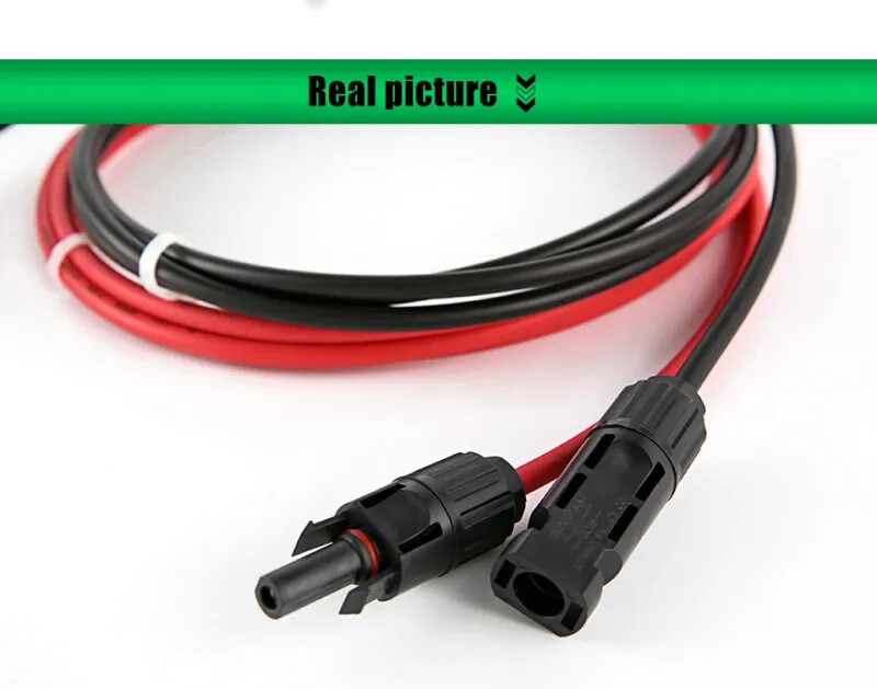 PV Cable 2.5/4/6mm² 10-14AWG Extension Cord Male Female Copper Wire US Plug