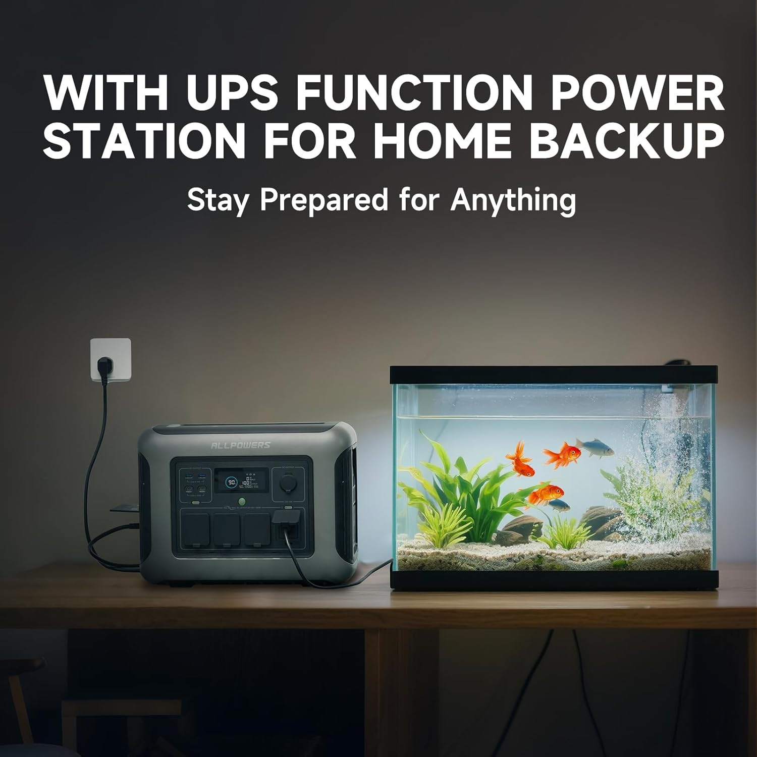 Portable Power Station,1600W/1056Wh Lifepo4 Solar Generator, Solar Power with UP