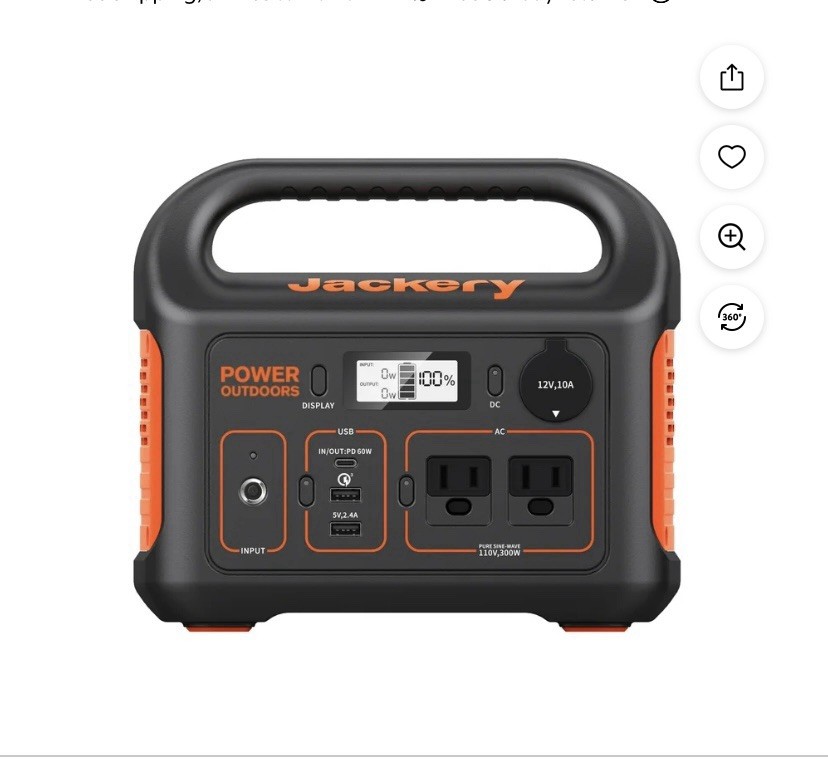 Jackery Explorer 290 Portable Outdoor Power Station
