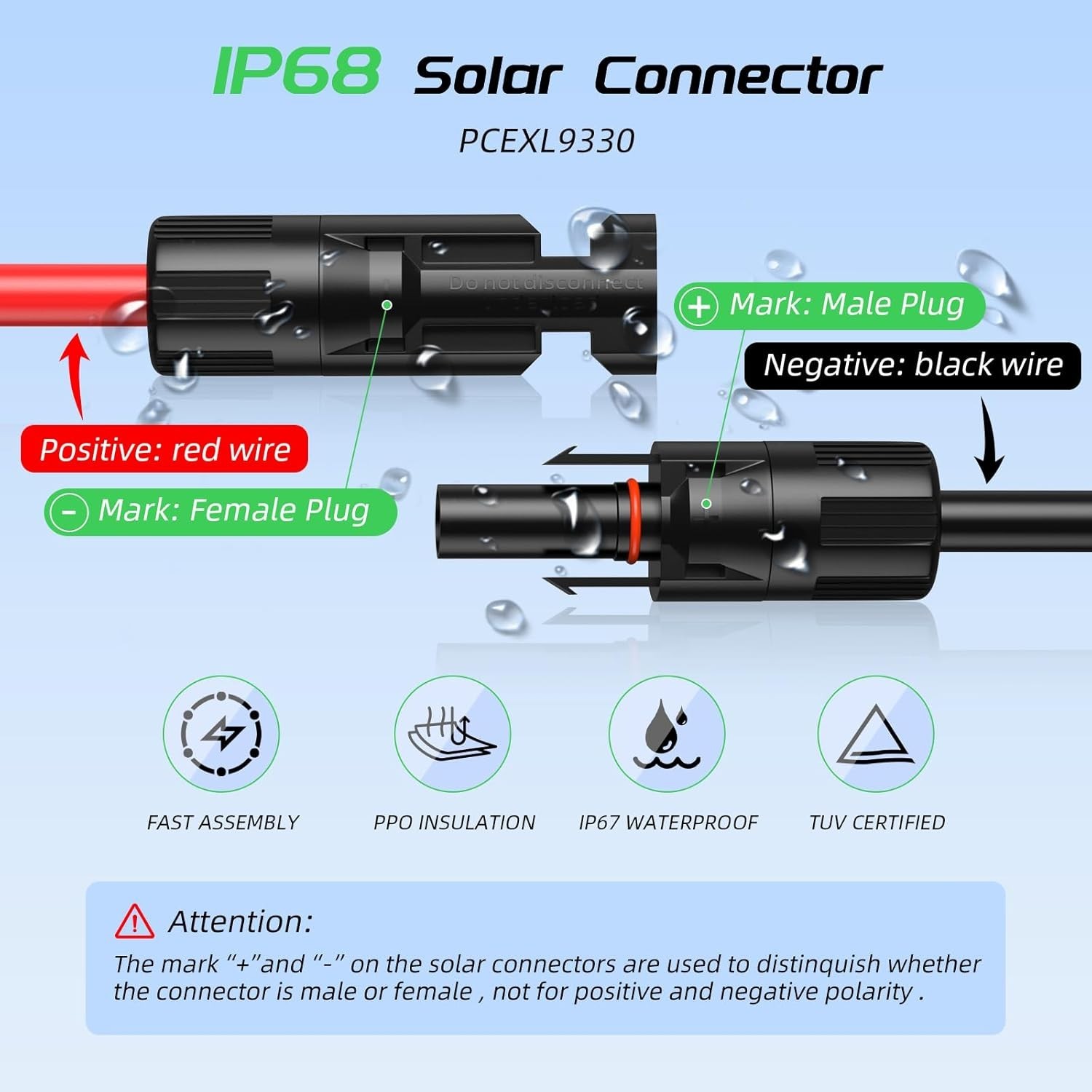 Ultimate 30FT 10AWG Solar Extension Cable – Corrosion Resistant for Outdoor Use