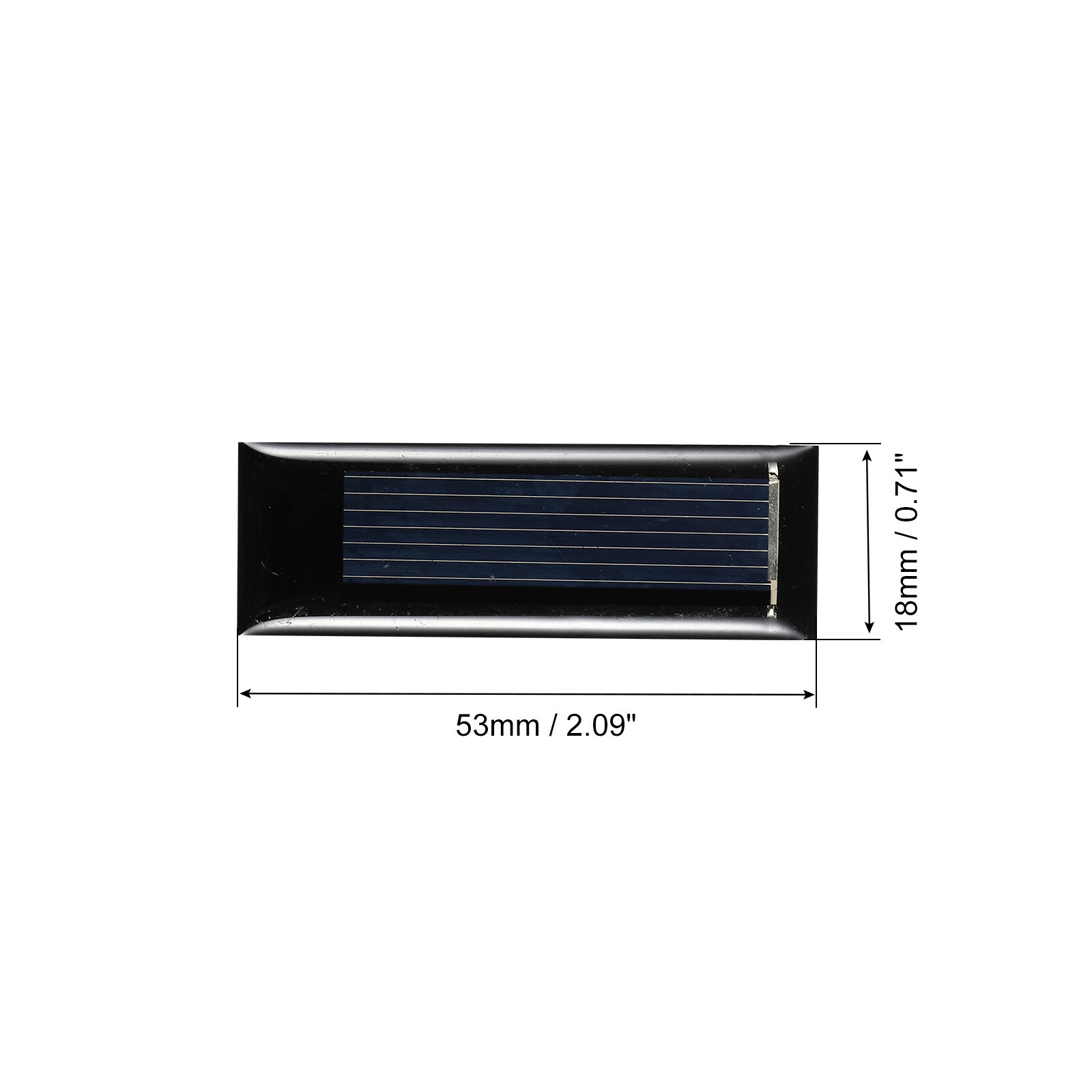 Mini Solar Panel Cell 0.5V 160mA 0.08W 53mm x 18mm for DIY Project Pack of 10