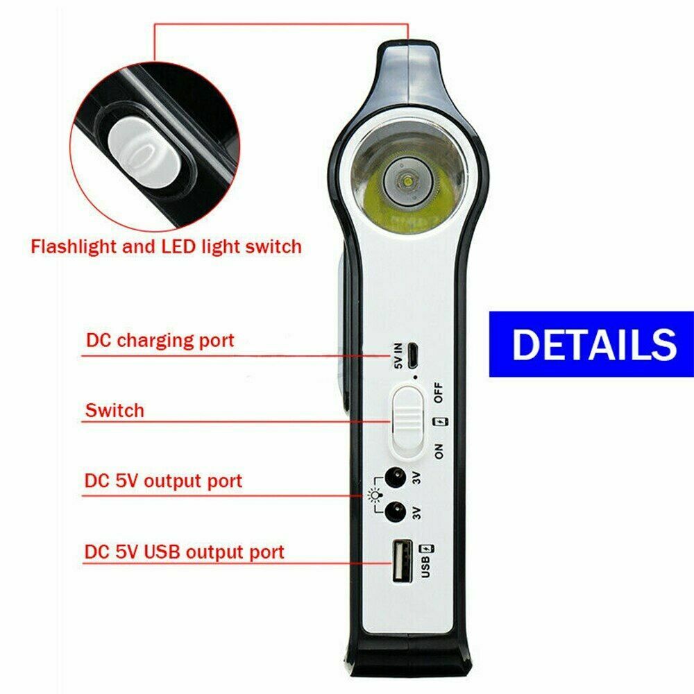 Portable Power Station Solar Generator Panel Power Bank Camping Emergency Outlet