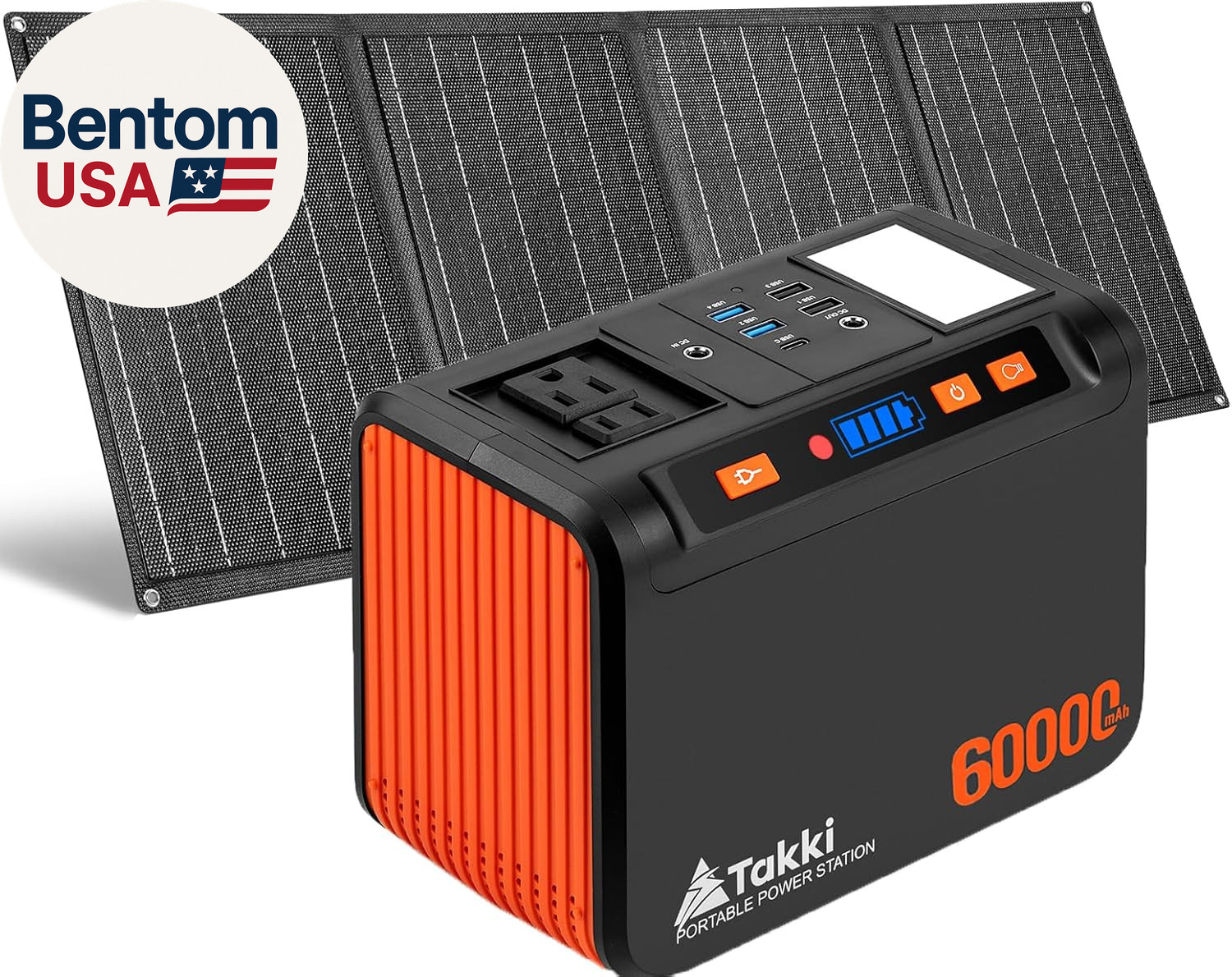 Solar Generator 250W Portable Power Station with 40W Solar Panels 222Wh Pure Sin