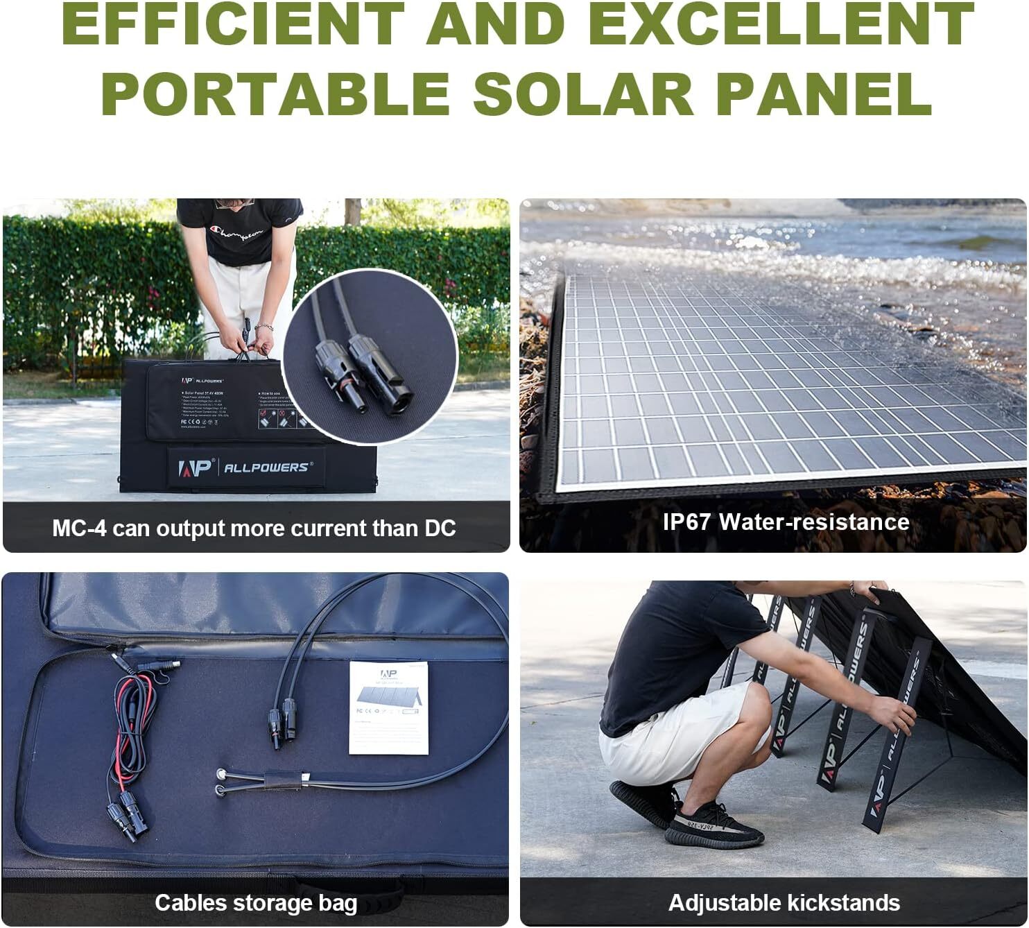 ALLPOWERS 2500W R2500 LiFePO4 Solar Generator Power Station + 400W Solar Panel