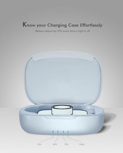 Updated Charging Case Compatible with Oura Ring 4 & 3 Charger, Ring4/3 Blue
