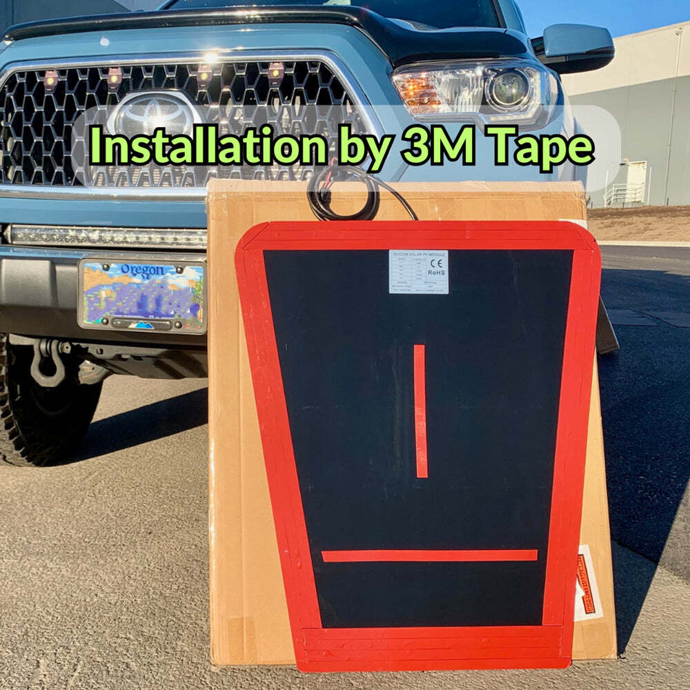 Lensun 90W 12V Flexible Hood Solar Panel for Toyota Tacoma 3rd Gen 2016-2023