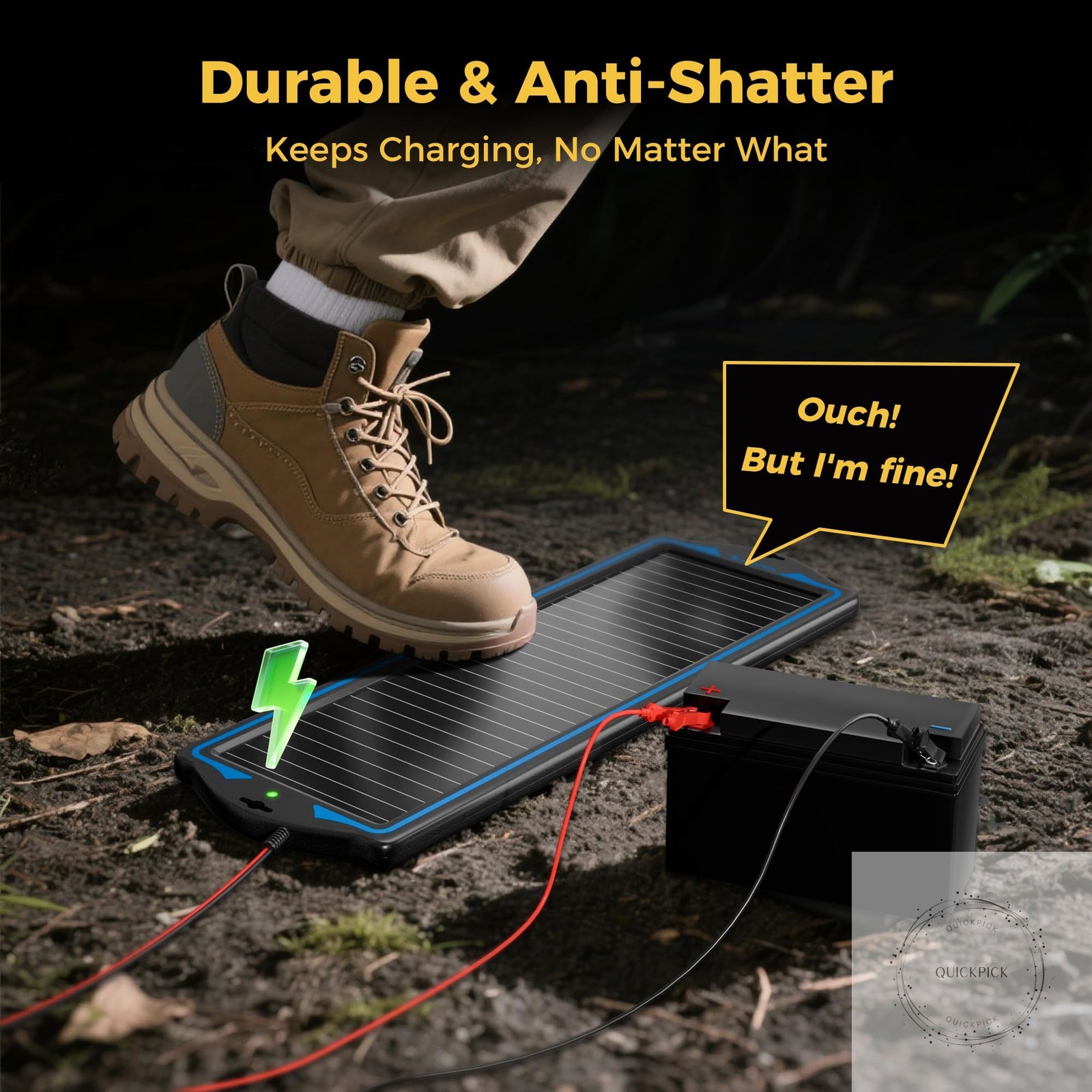 12V Solar Battery Charge: Waterproof Portable Solar Panel Kit Battery Maintainer