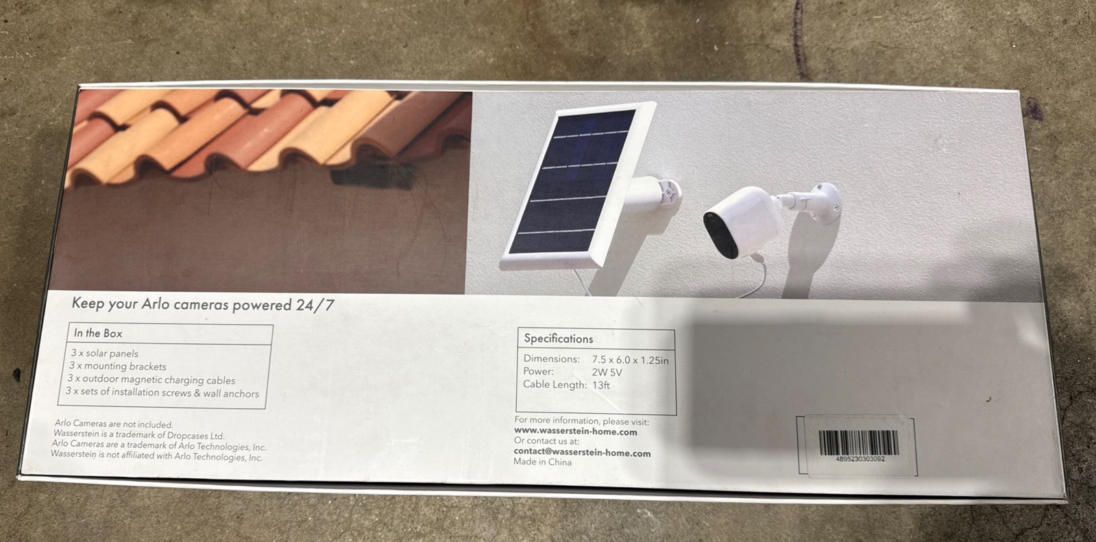 Wasserstein ARLO Solar Panel for Spotlight Cam & Stick Up Cam Battery (3 Pack)