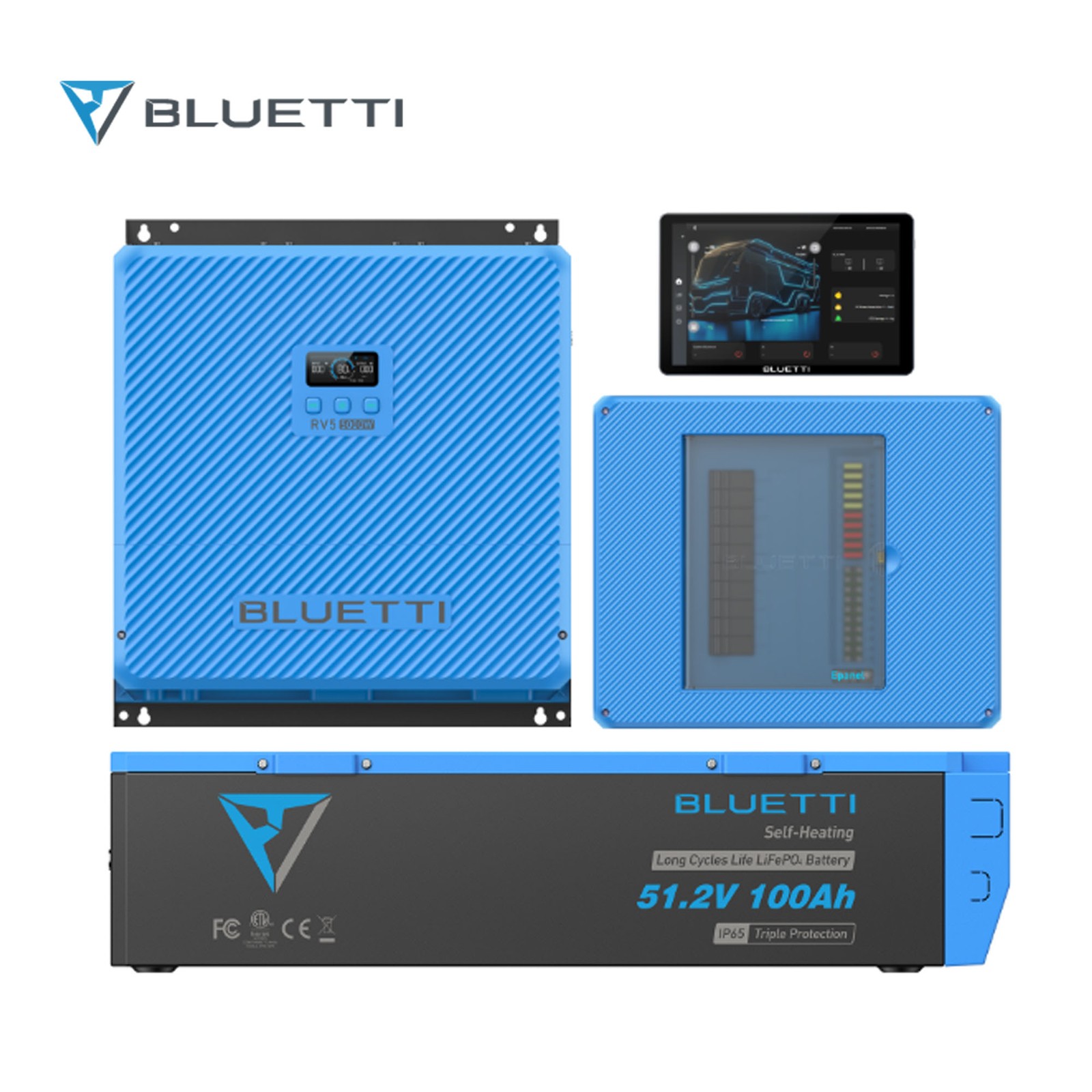 BLUETTI RV5 Power Hub 5000W+Battery 48V 100Ah+Epanel+Epad for RV, Off-Grid