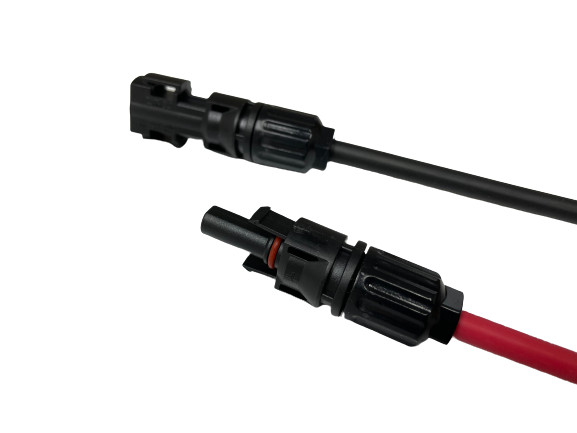 Pair Black+Red, 10 or 12 AWG, PT Solar Panel wire with 2 PV Connectors UL listed