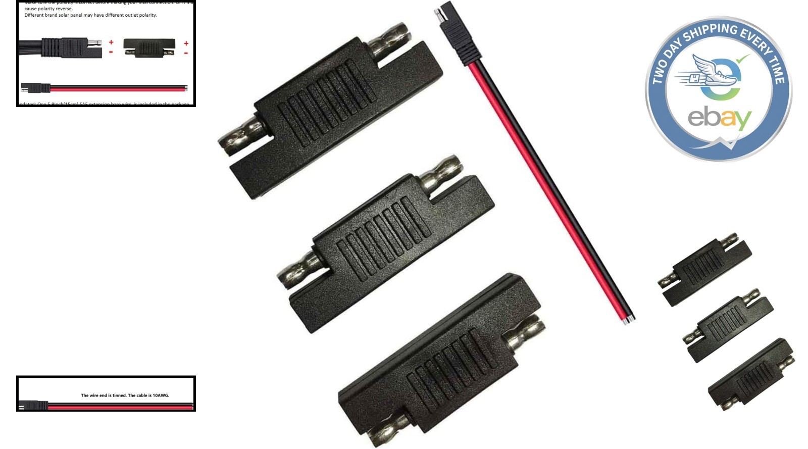 Durable SAE Polarity Reverse Adapters – Ideal for Solar & Charging Systems