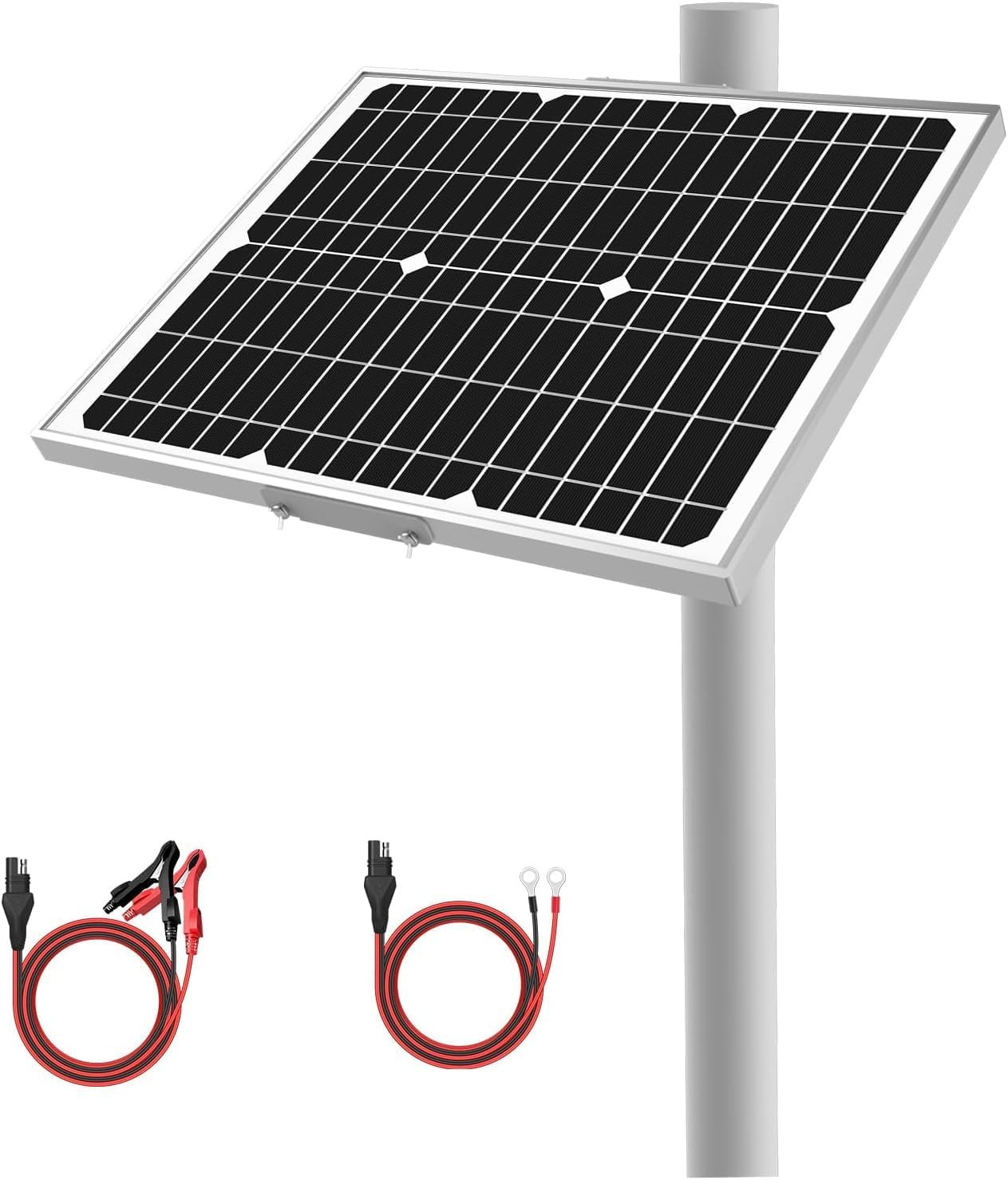 12V 20W Solar Battery Trickle Charger & Maintainer – Waterproof 20 Watt Solar Pa