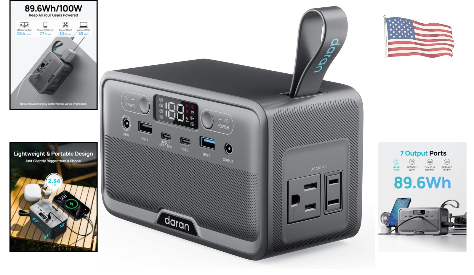 Lightweight 100W Portable Power Generator – Fast Charging & Multi-Device Ready