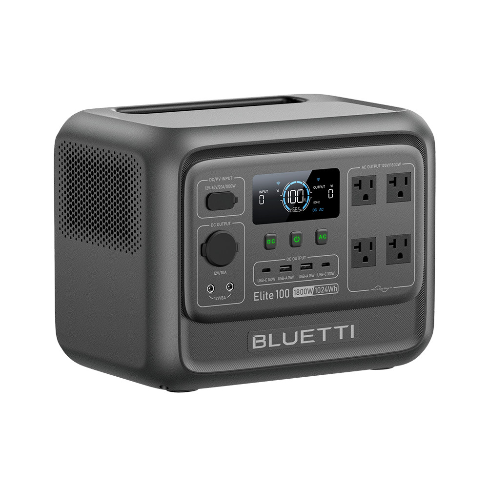 BLUETTI Elite 100 V2 1024Wh Power Station+Optional 100W/200W/350W Solar Panel