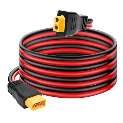0AWG XT60 Extension Cable 5FT, XT60 Cable with Male to Female Connector 5 FT 1