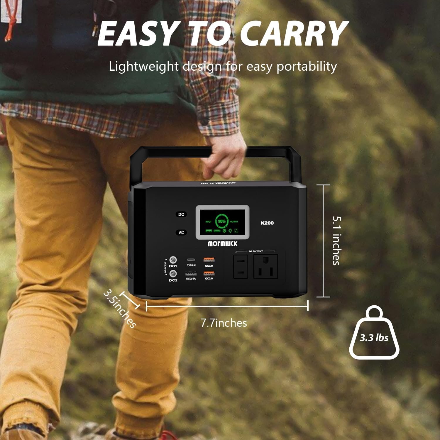 Compact 200W Power Station: Multi-output Convenience for Camping & Emergencies