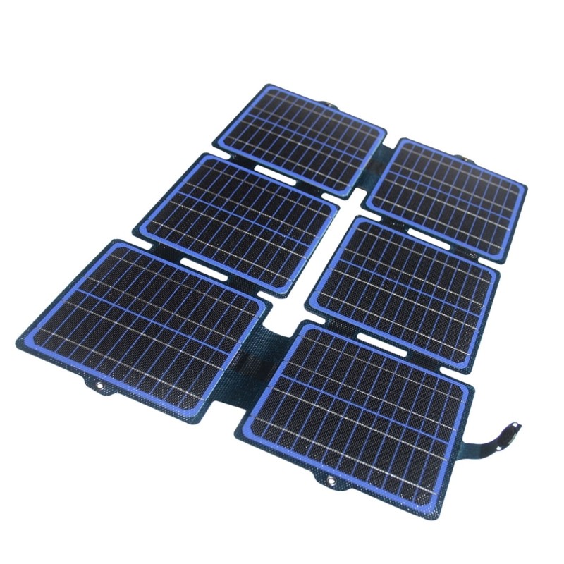 30W 12V/5V ETFE Monocrystalline Solar Panel Charging Device Mobile Power