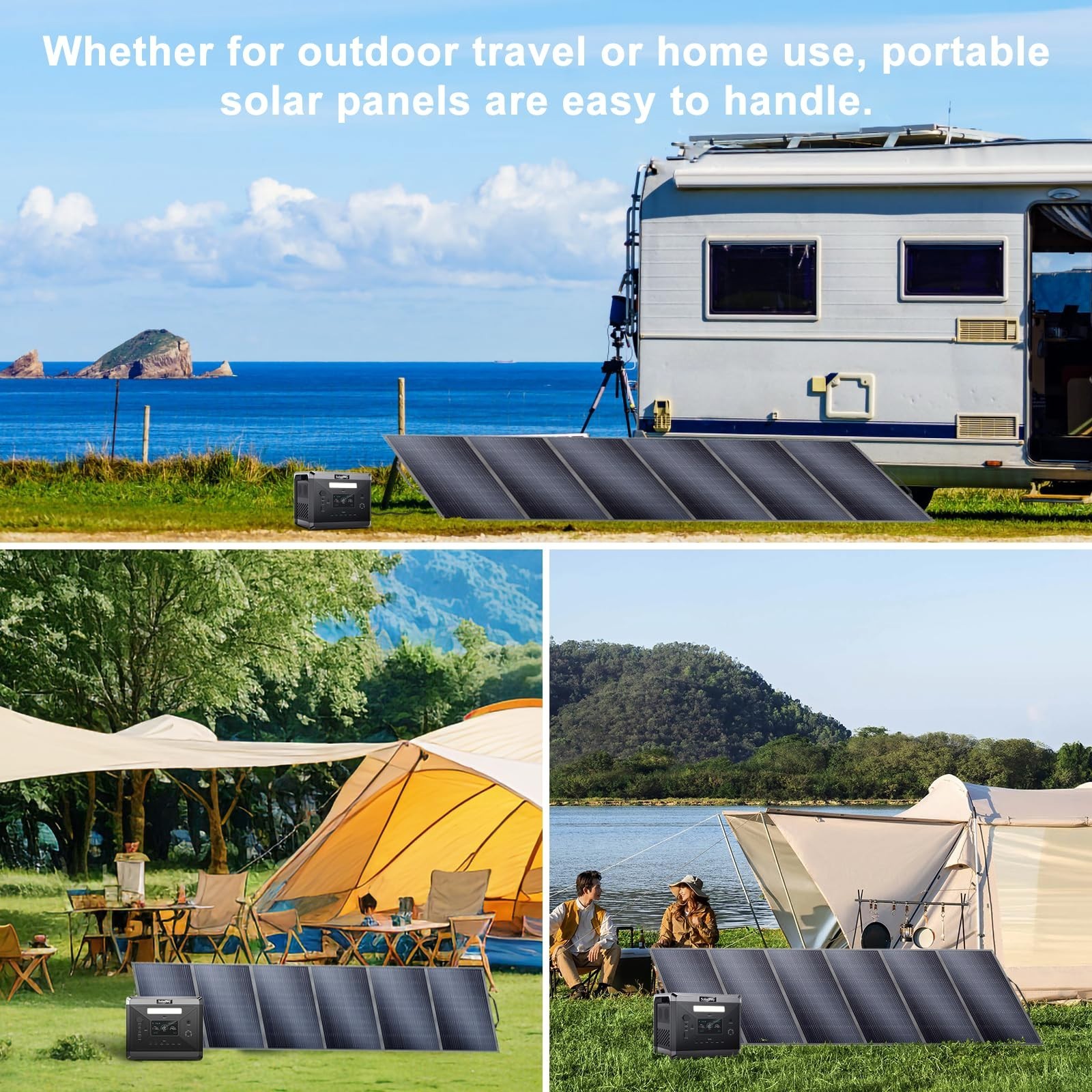 Solarplay Portable Waterproof Solar Panel for Solar Generators, Outdoor Camping