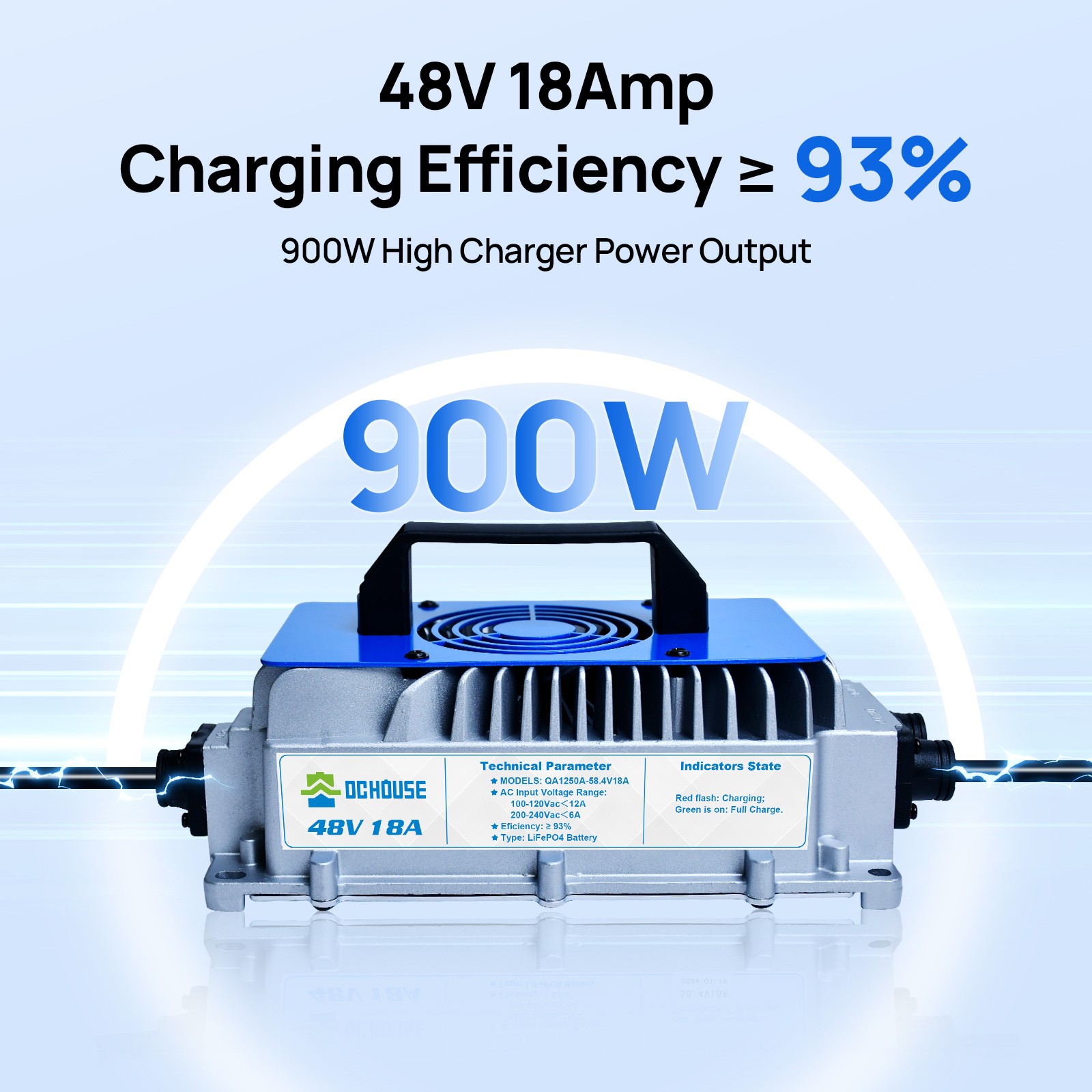 48V 100Ah Lithium Golf Cart Battery with 48V 18A Charger Trolling Motor RV