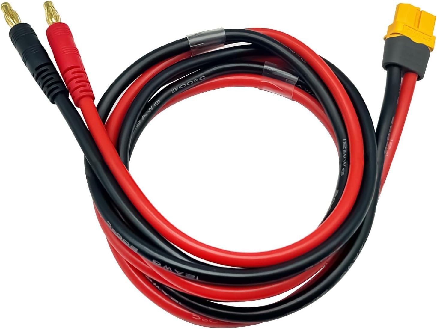 3FT/1M XT60H Connector Adapter to 4mm Banana Plugs – Durable & Fast Charge